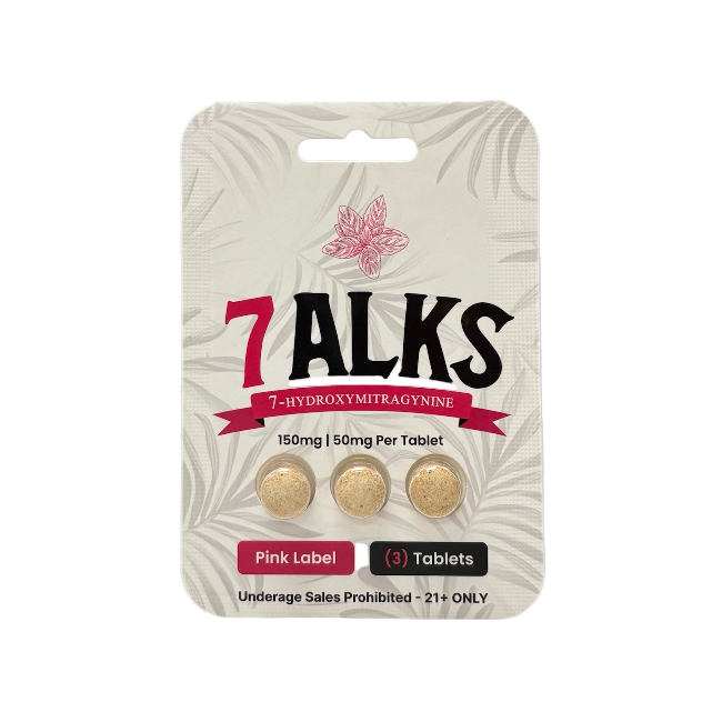 7ALKS 3ct 7OH Chewable Tabs Pink Label 50mg Per Tablets