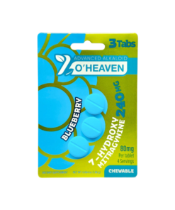 7 O’HEAVEN 7-HYDROXYMITRAGYNINE TABLETS 3CT / 240MG (80MG EACH) – BLUEBERRY