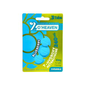 7 O’HEAVEN 7-HYDROXYMITRAGYNINE TABLETS 3CT / 240MG (80MG EACH) – BLUEBERRY