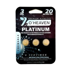 7 O'Heaven Kratom Extract Mit Chewable Tablets 3ct 20mg Per Tablet - Platinum
